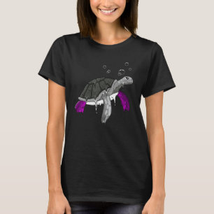 Asexual Pride Ace Flag Sea Turtle Subtle LGBTQ T-Shirt