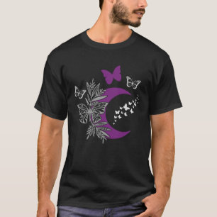 Asexual Pride Ace LGBTQ Butterfly Moon LGBT Gay Pr T-Shirt