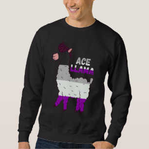 Asexual Pride Ace Llama Asexual Animal Asexuality Sweatshirt