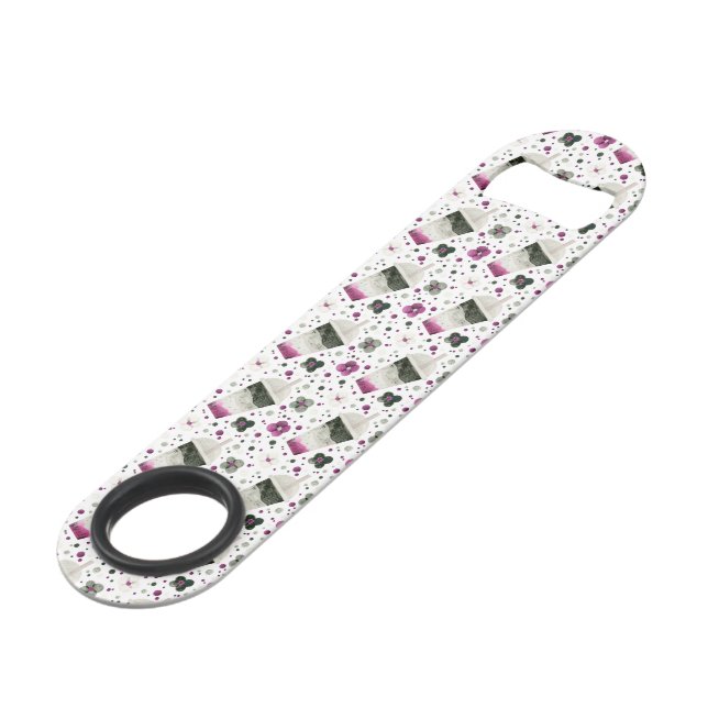 Asexual Pride Bottle Opener Bar Key (Front Angled)