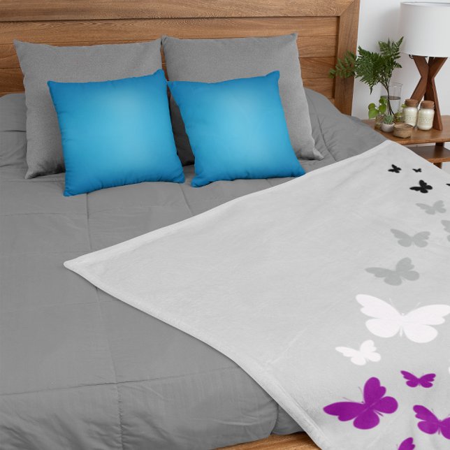 Asexual Pride Butterfly Trail Sherpa Blanket (Creator Uploaded)