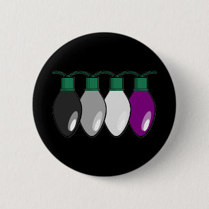 Asexual Pride Christmas Lights 2 Inch Round Button