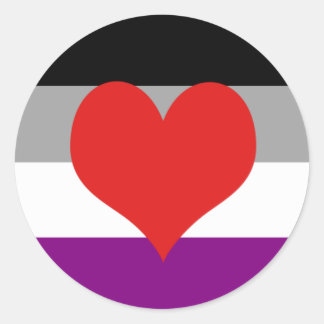 Asexual Pride Classic Round Sticker