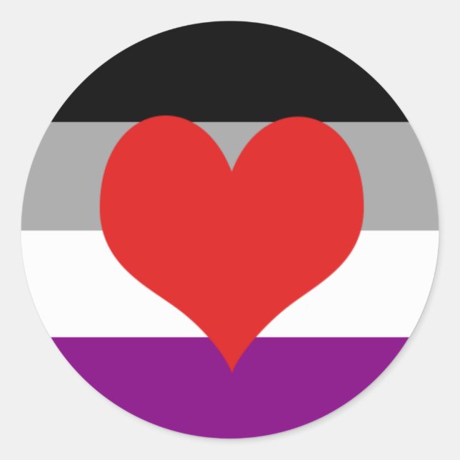 Asexual Pride Classic Round Sticker (Front)