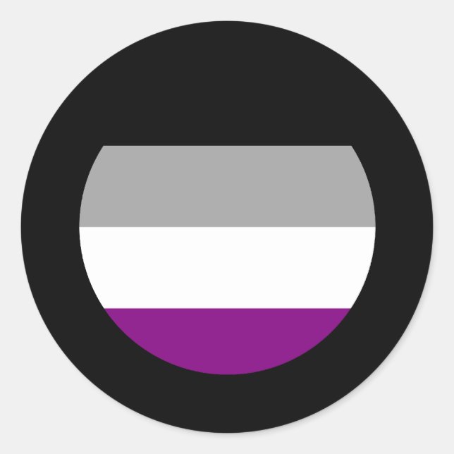 Asexual Pride Classic Round Sticker (Front)