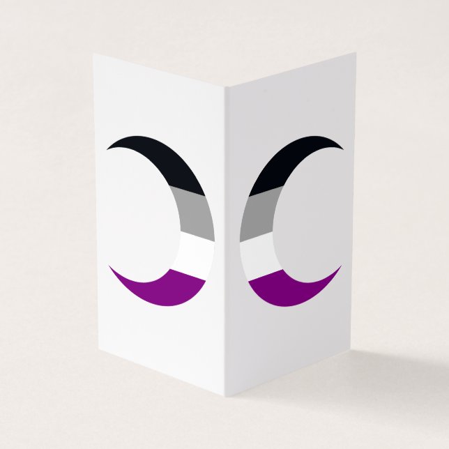 Asexual Pride Crescent Moons Greeting Card (Outside)