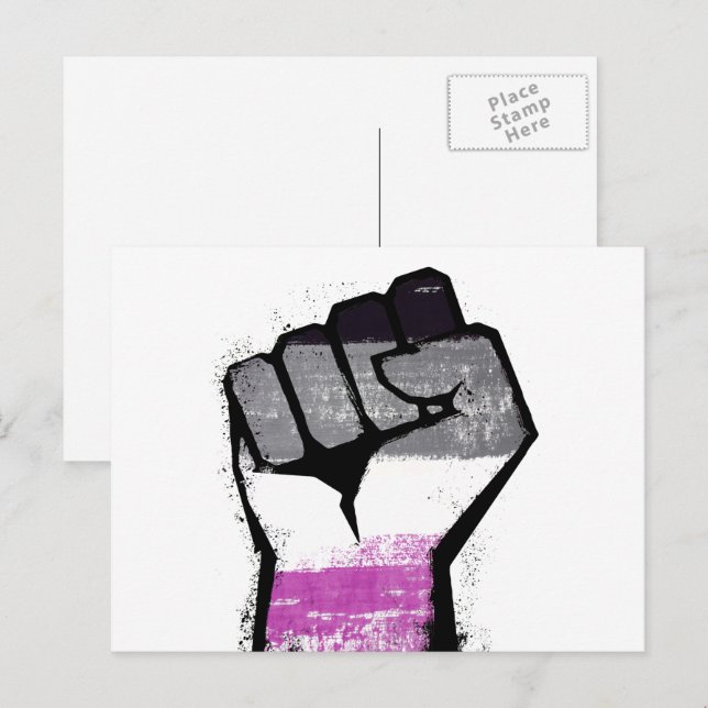 Asexual Pride Fist Postcard (Front/Back)