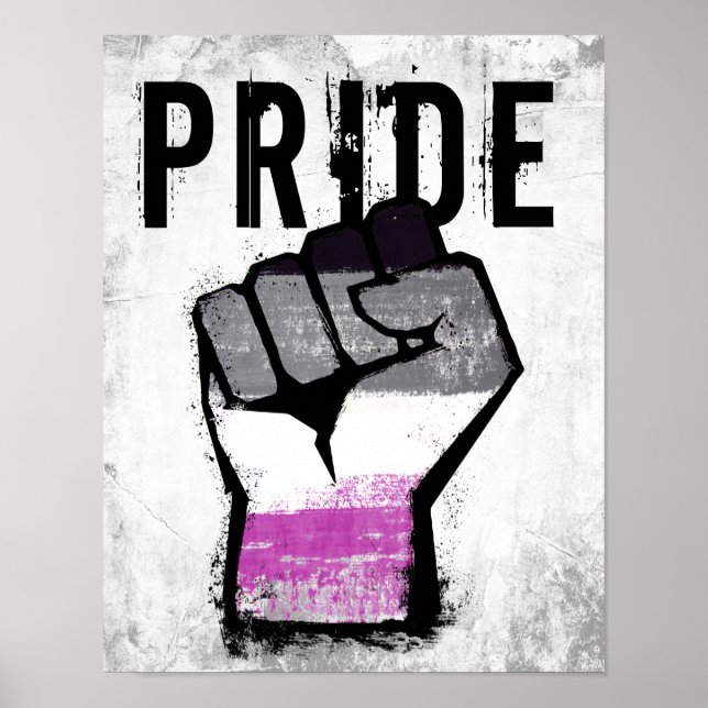 Asexual Pride Fist Poster (Front)