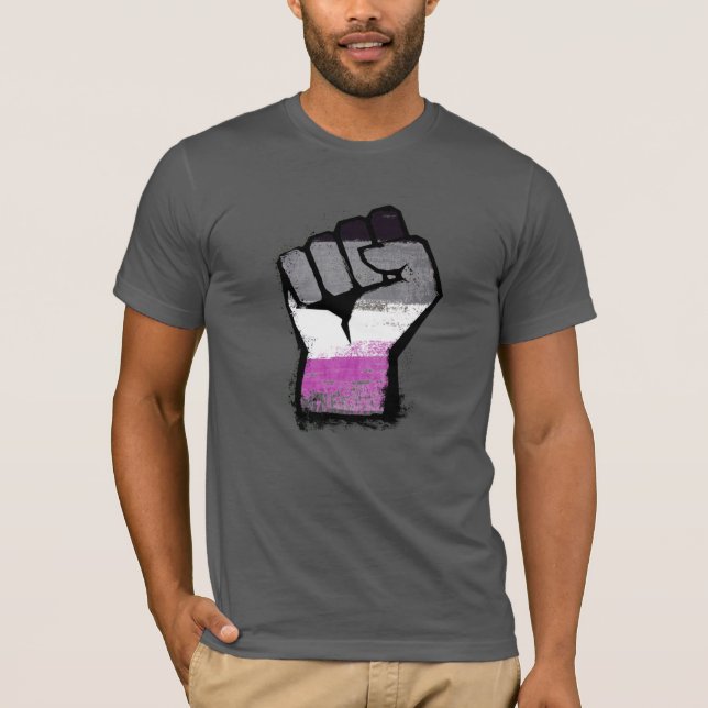 Asexual Pride Fist T-Shirt (Front)