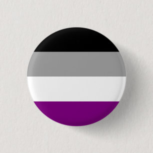 Asexual Pride Flag 1 Inch Round Button