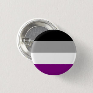 Asexual Pride Flag 1 Inch Round Button