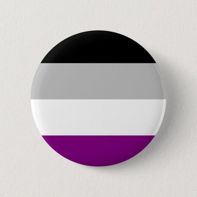 Asexual Pride Flag 2 Inch Round Button (Front)