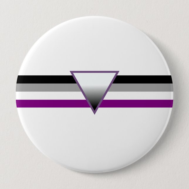 Asexual Pride Flag 4 Inch Round Button (Front)