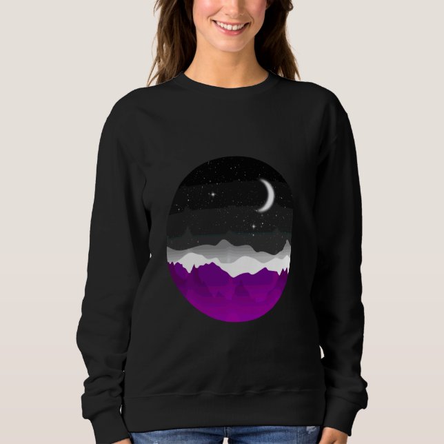 Asexual Pride Flag Ace Demisexual Greysexual Ident Sweatshirt (Front)