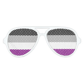 Asexual Pride Flag Aviator Sunglasses