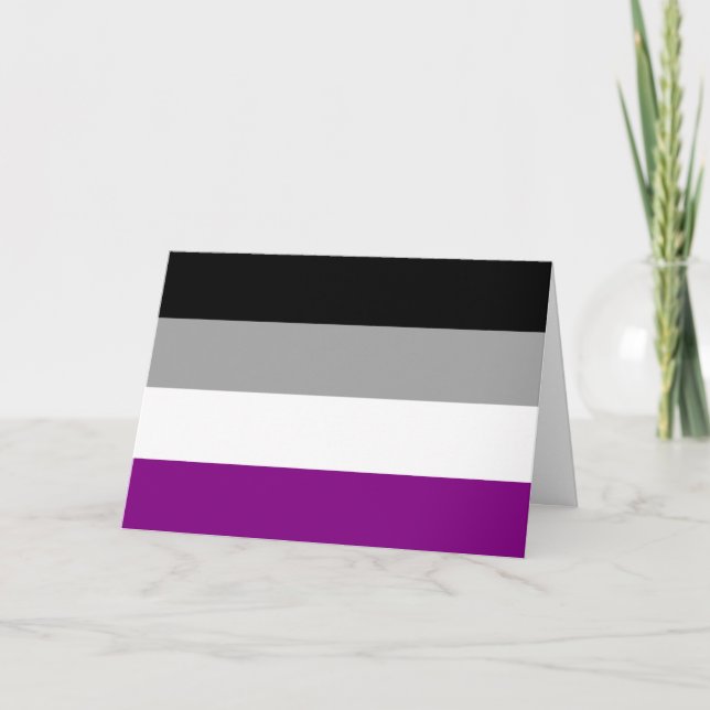 Asexual Pride Flag Card (Front)