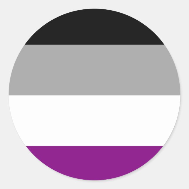 Asexual Pride Flag Classic Round Sticker (Front)