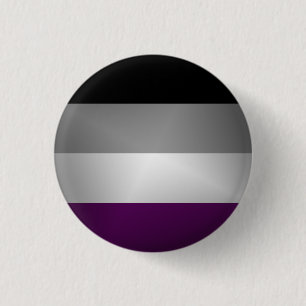 Asexual Pride Flag Colored Background 1 Inch Round Button