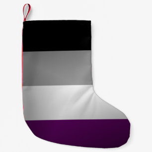 Asexual Pride Flag Coloured Background Small Christmas Stocking