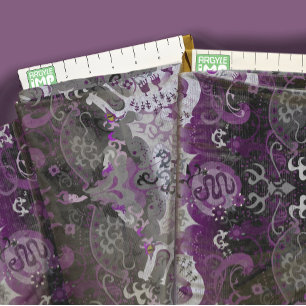 Asexual Pride Flag Colours Dragon Damask Fabric