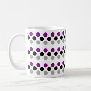 Asexual Pride Flag Colours Polkadots Coffee Mug