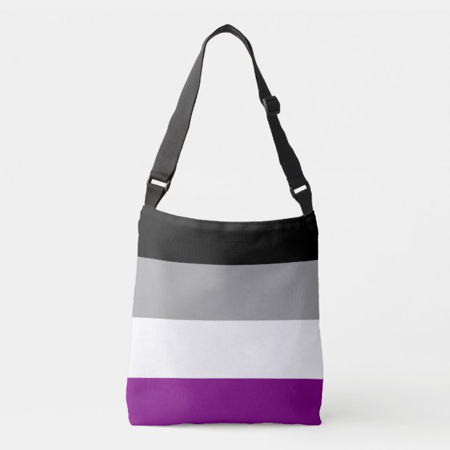 Asexual Pride Flag Crossbody Bag (Front)