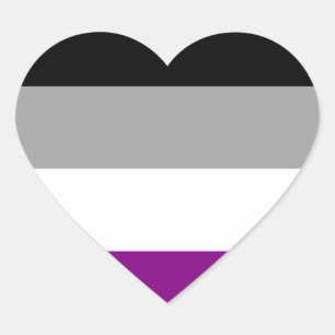 Asexual Pride Flag Heart Sticker
