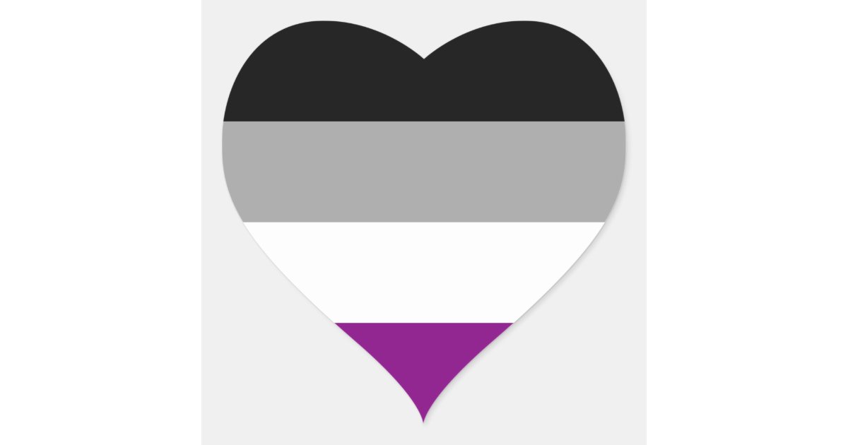 Asexual Pride Flag Heart Sticker Zazzle