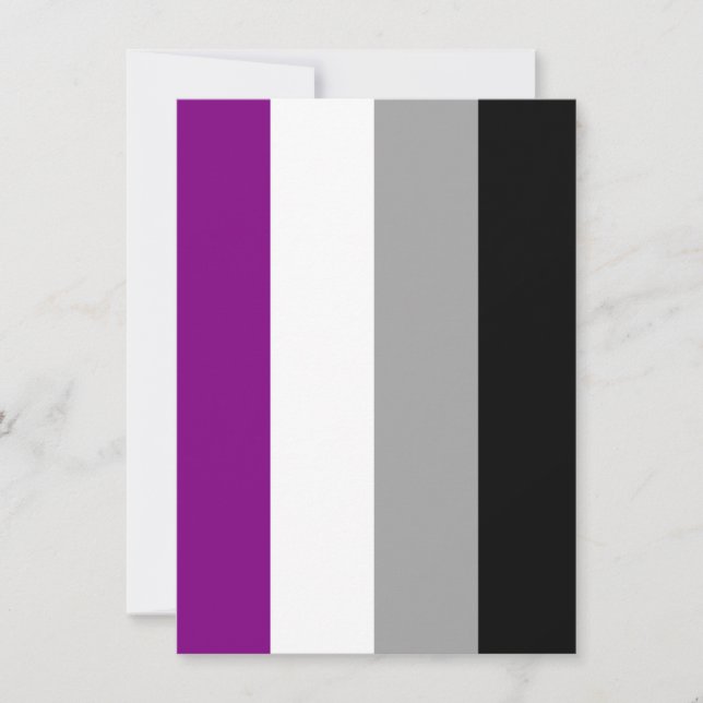 Asexual Pride Flag Holiday Card (Front)