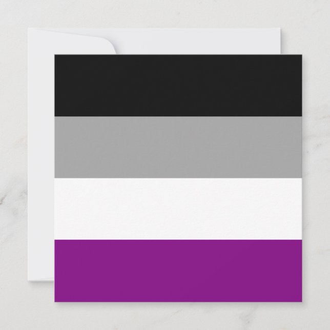 Asexual Pride Flag Invitation (Front)