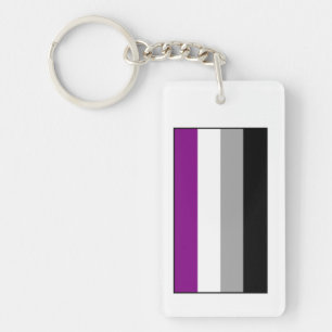 Asexual Pride Flag Keychain