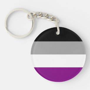 Asexual Pride Flag Keychain