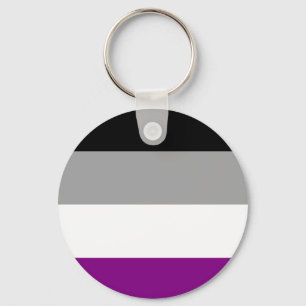 Asexual Pride Flag Keychain
