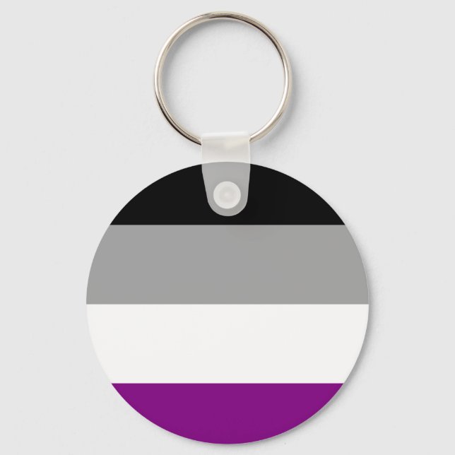 Asexual Pride Flag Keychain (Front)