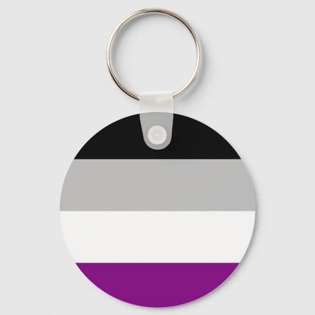 Asexual Pride Flag Keychain (Front)