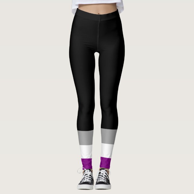 Asexual Pride Flag Leggings (Front)