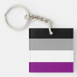 Asexual Pride Flag LGBTQ Keychain
