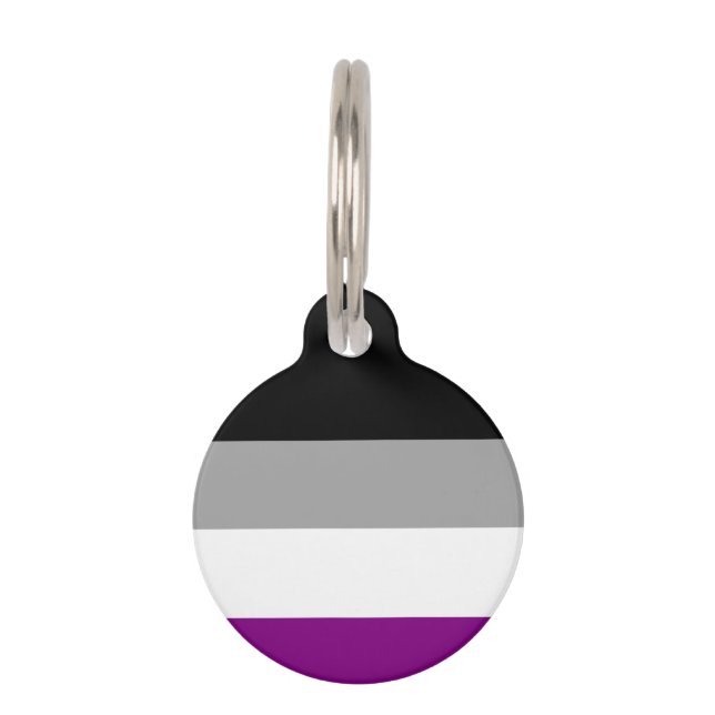 Asexual Pride Flag Pet Tag (Front)