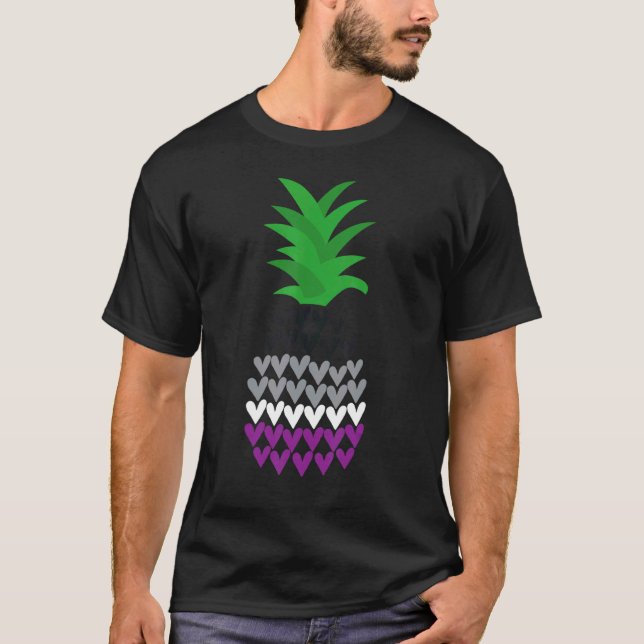 Asexual Pride Flag   Pineapple Asexual T-Shirt (Front)