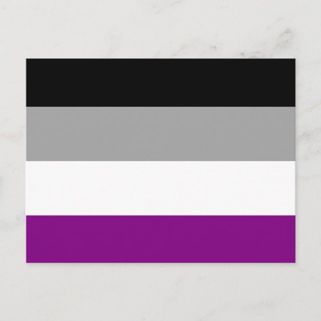Asexual Pride Flag Postcard (Front)