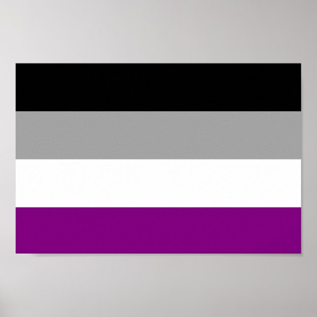 Asexual Pride Flag Poster (Front)