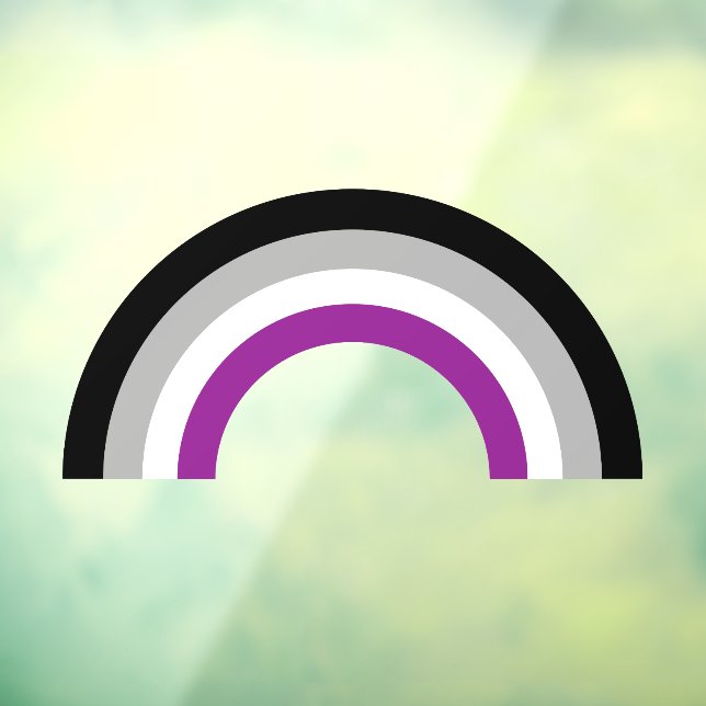Asexual Pride Flag Rainbow Personalized Window Cling (Sheet 3)