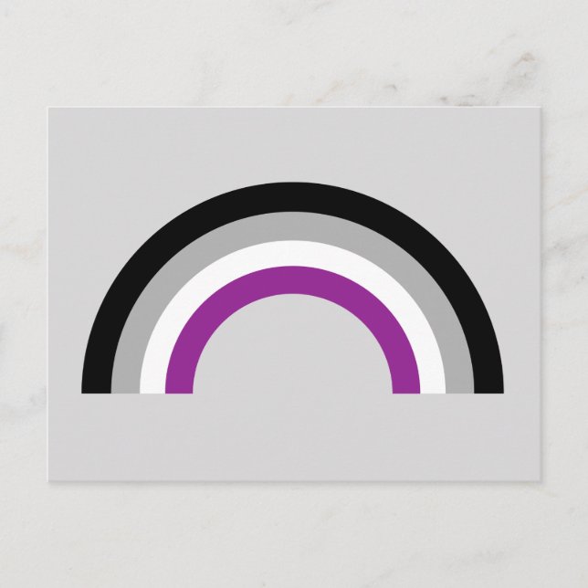 Asexual Pride Flag Rainbow Postcard (Front)