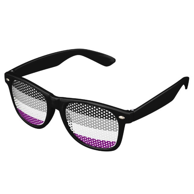 Asexual Pride Flag Retro Sunglasses (Angled)