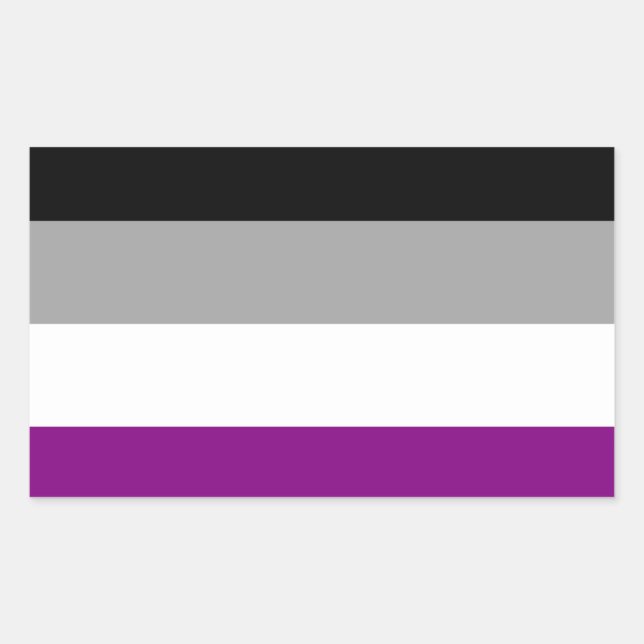 Asexual Pride Flag Sticker (Front)