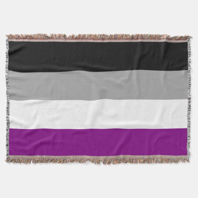 Asexual Pride Flag Throw Blanket (Front)