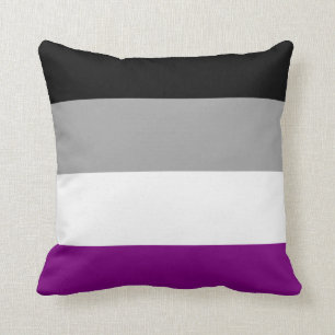 Asexual pride flag throw pillow