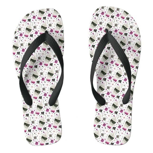 Asexual Pride Flip Flops (Footbed)