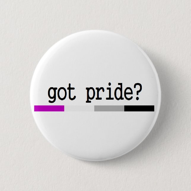 Asexual Pride "Got Pride?" keychain 2 Inch Round Button (Front)