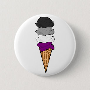 Asexual Pride Ice Cream 2 Inch Round Button